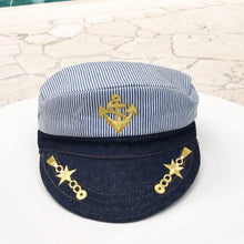 Load image into Gallery viewer, Sailor Stripe Captain Hat